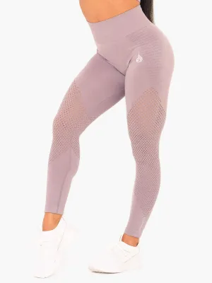 Geo Seamless High Waisted Leggings - Mauve
