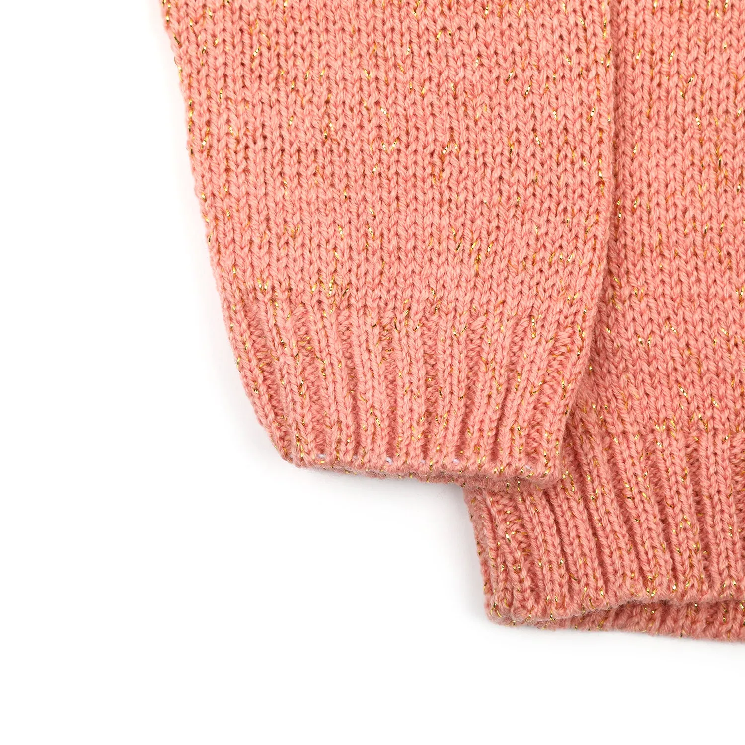 Girls Full Sleeves Sweater - Light Pink