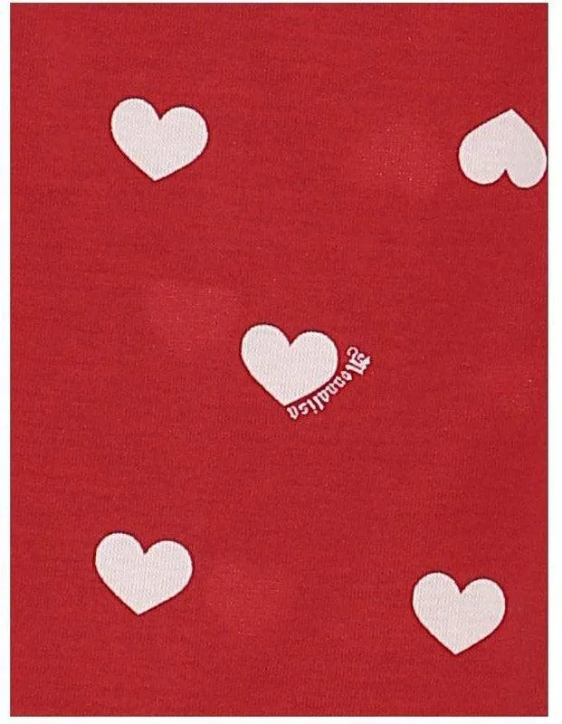 Girls Red Heart Shorts