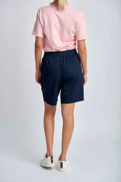Goondiwindi Cotton - Relaxed Cotton Shorts - Navy - Womens Fashion