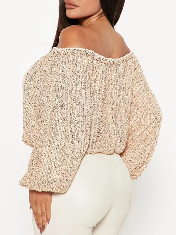 Goosudu Sequin Off-Shoulder Top