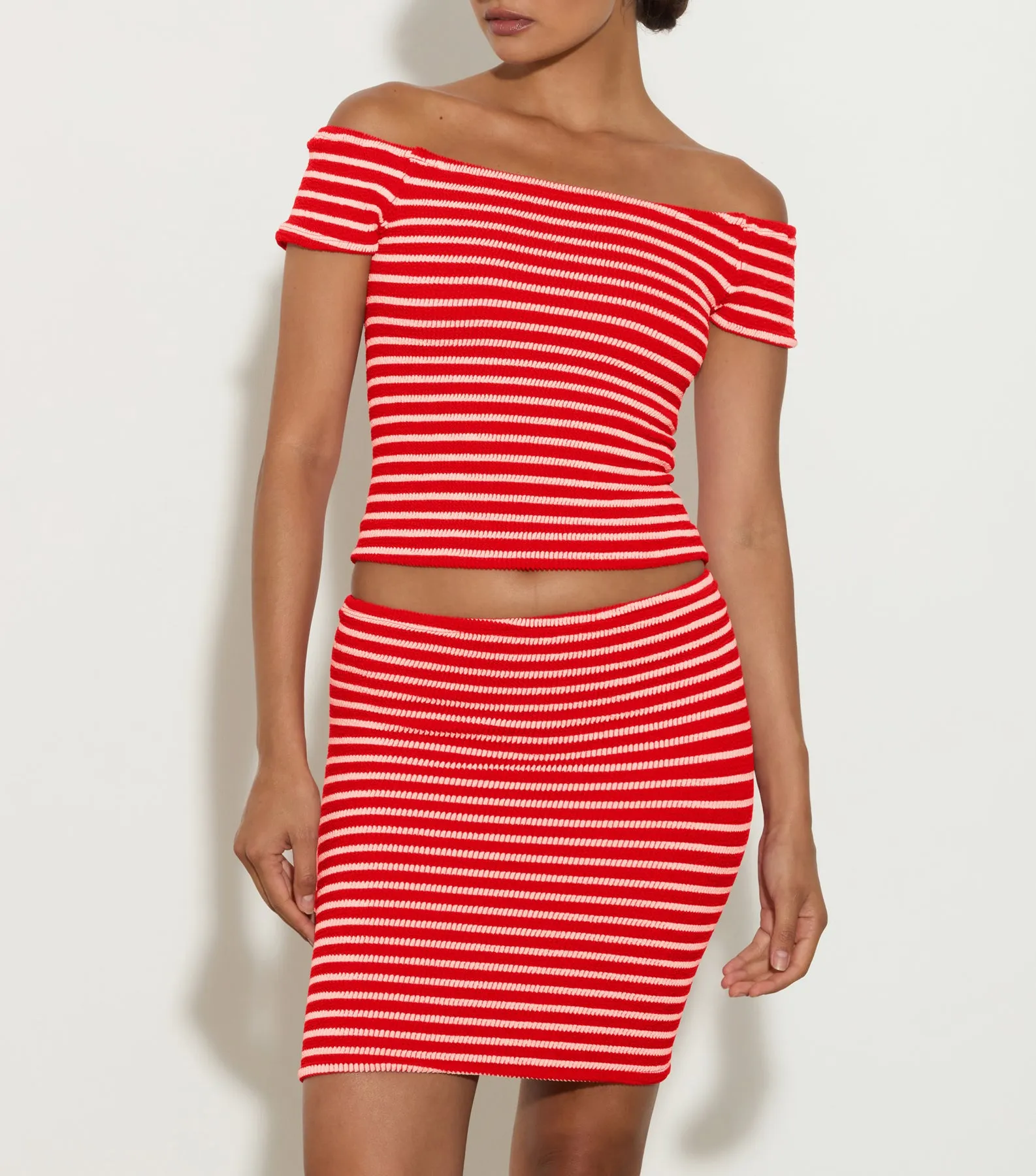 Grace Top - Red/White Stripe