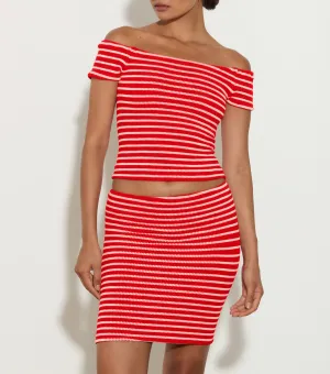Grace Top - Red/White Stripe