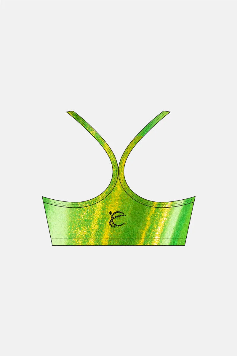 Green Gold Mystique Crop Top