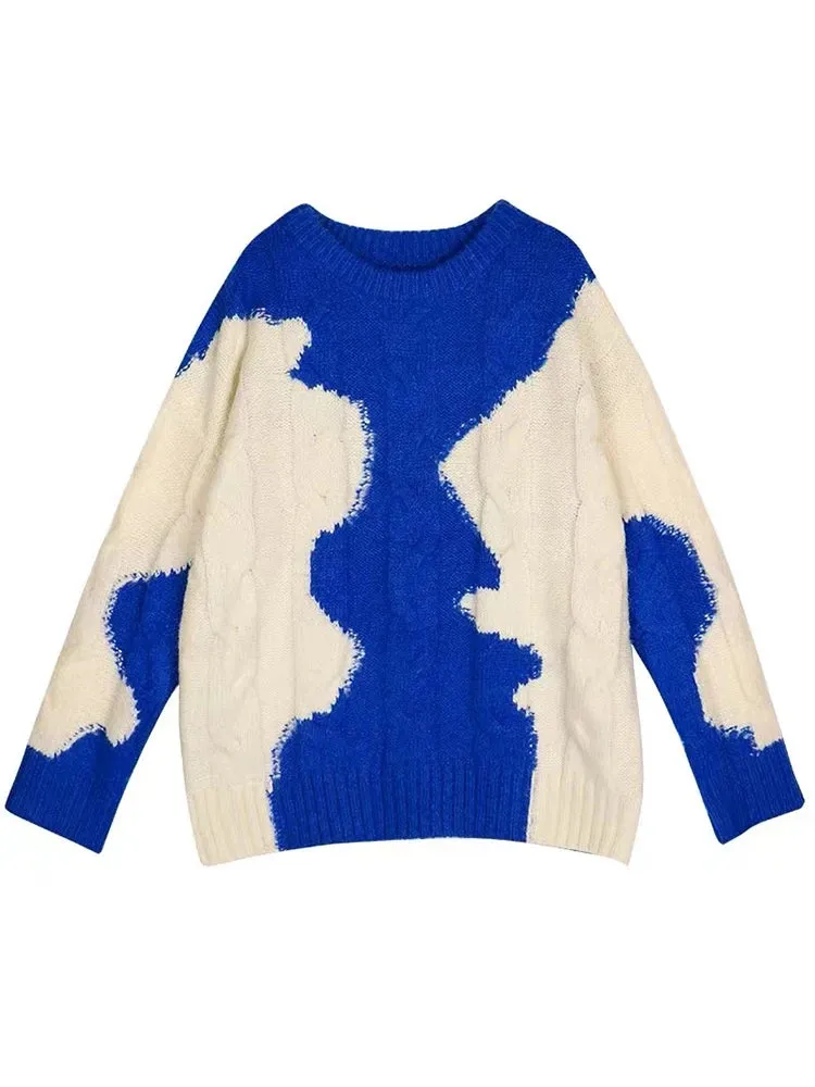 Green Ripple Oversized Pullover