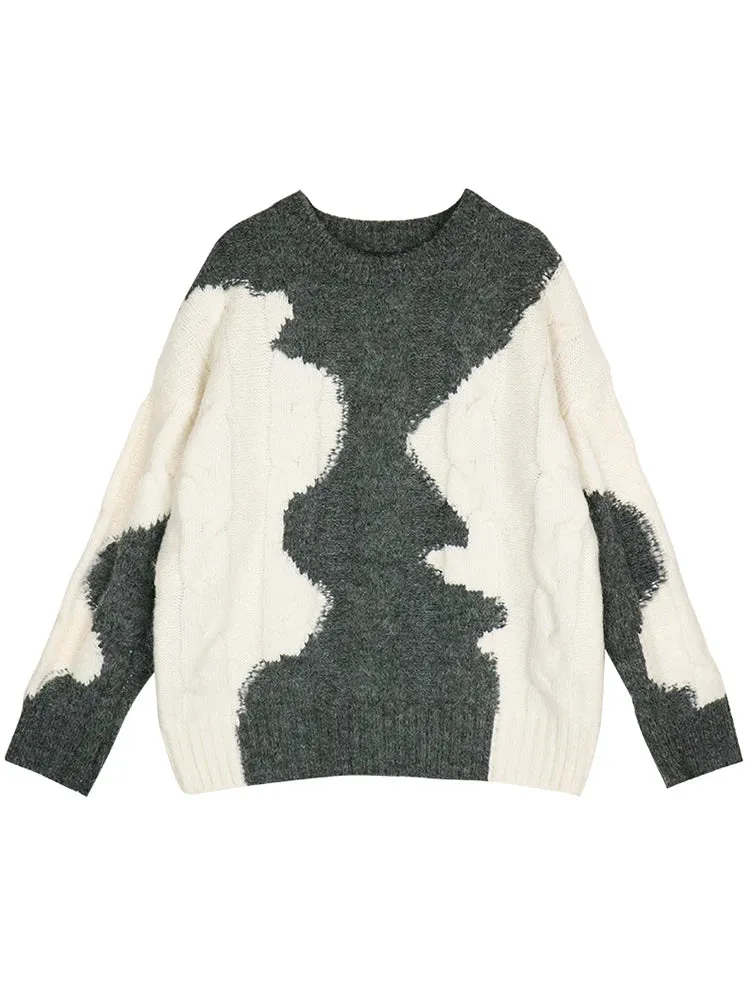 Green Ripple Oversized Pullover