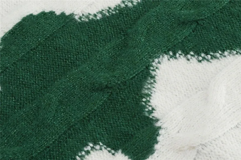 Green Ripple Oversized Pullover