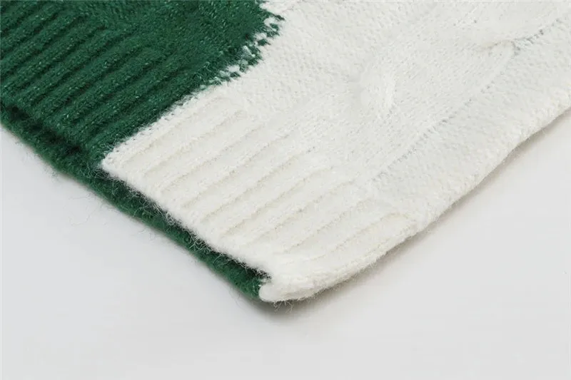 Green Ripple Oversized Pullover