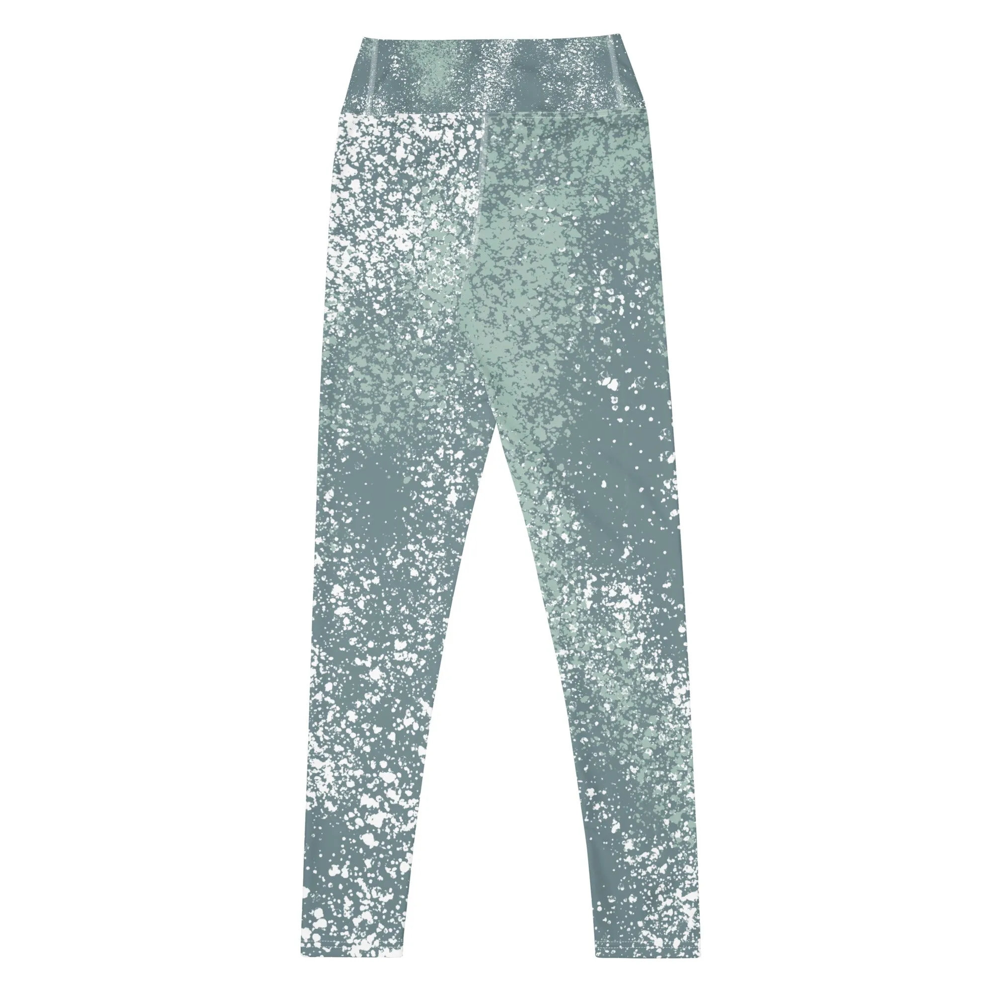 Green Splash High Waisted Yoga Leggings