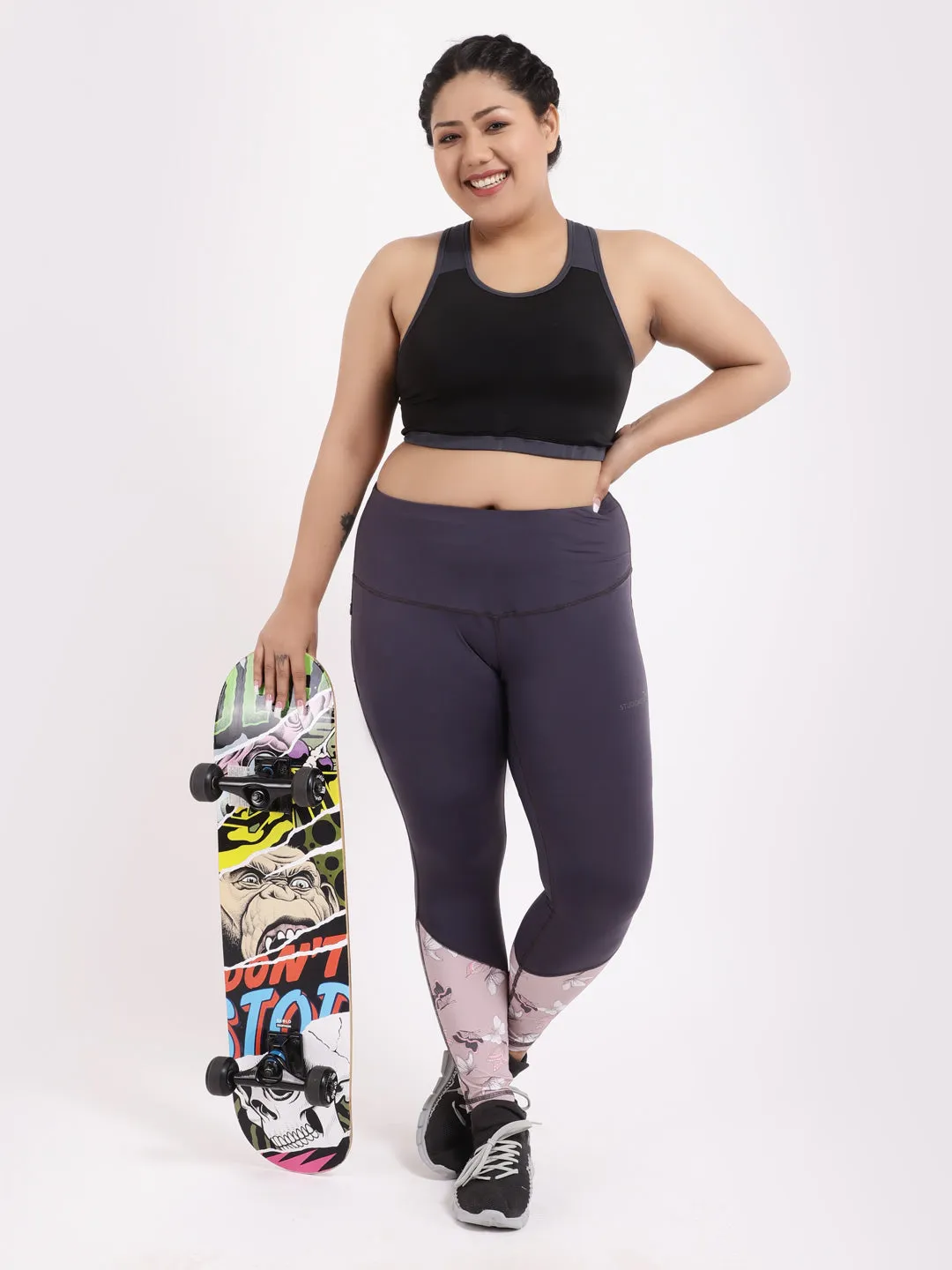 Grey Butterfly Style Diva Leggings