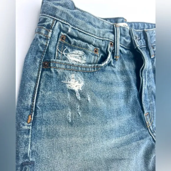 GRLFRND Cindy Cutoff Denim Psychedelic Shack Denim Blue Wash Short Shorts  sz 26