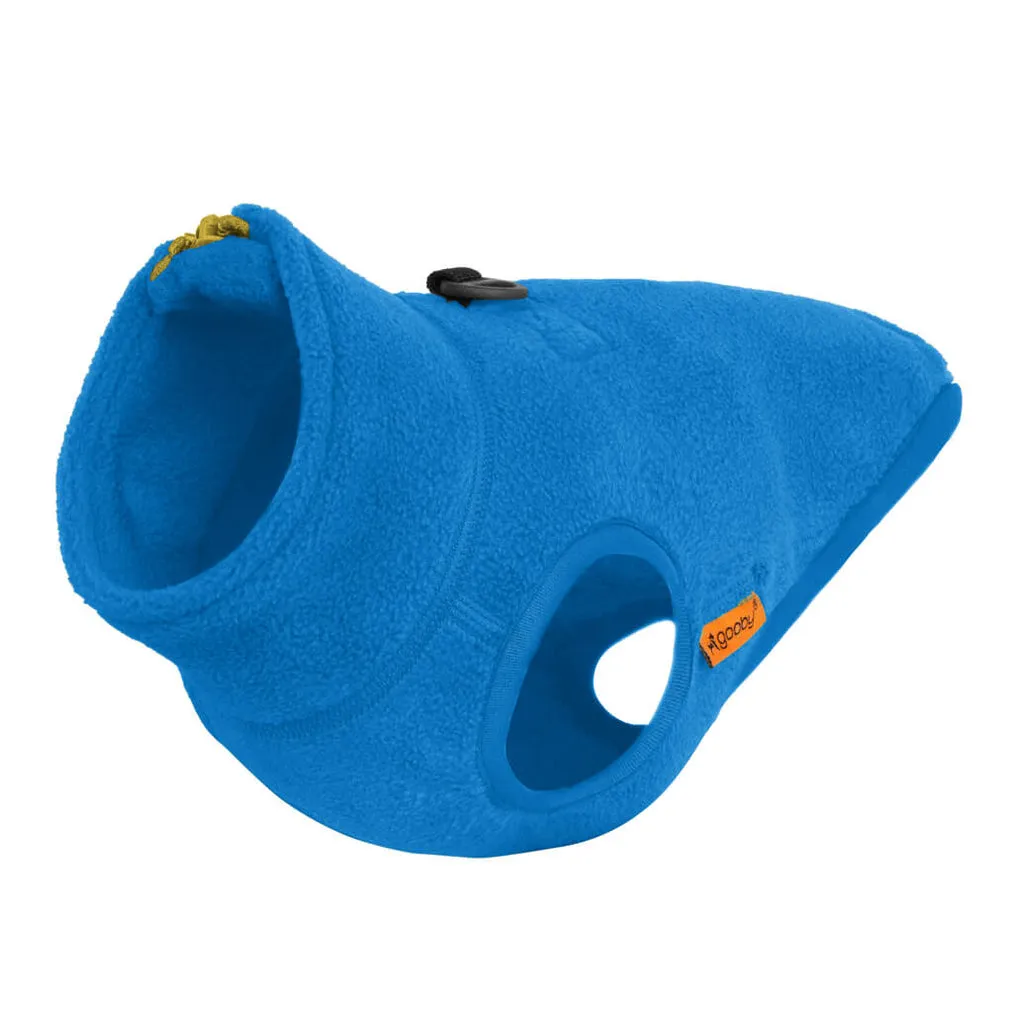 half zip-up fleece vest - blue