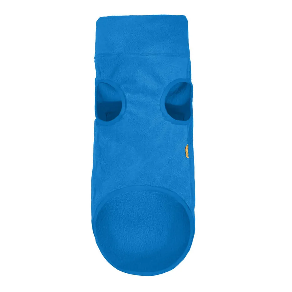 half zip-up fleece vest - blue