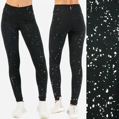 Hard Tail High Rise Ankle Legging - Silver Splatter