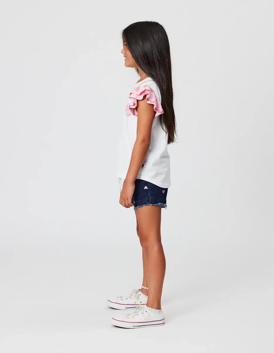 Hearts Denim Short