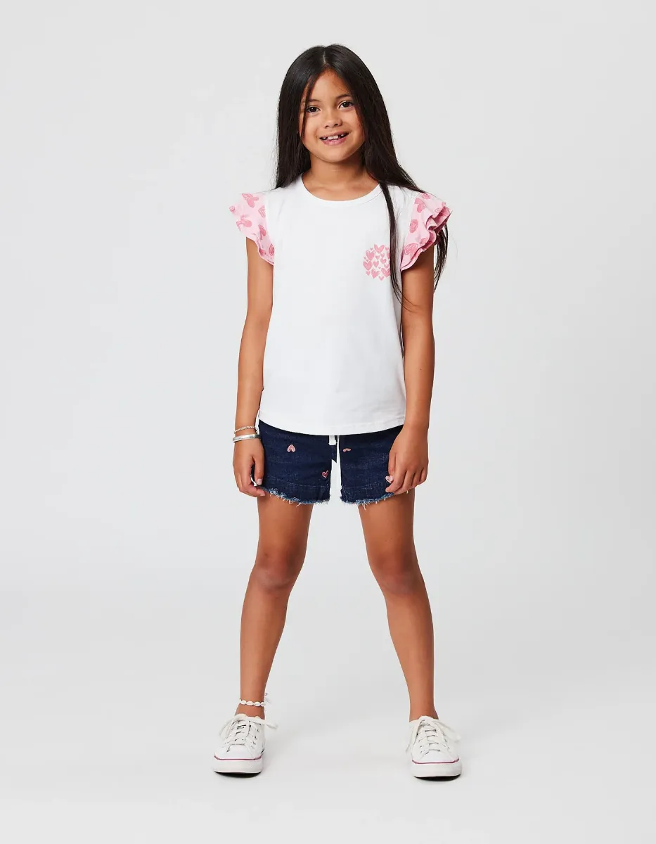 Hearts Denim Short