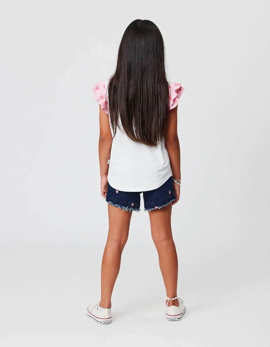 Hearts Denim Short