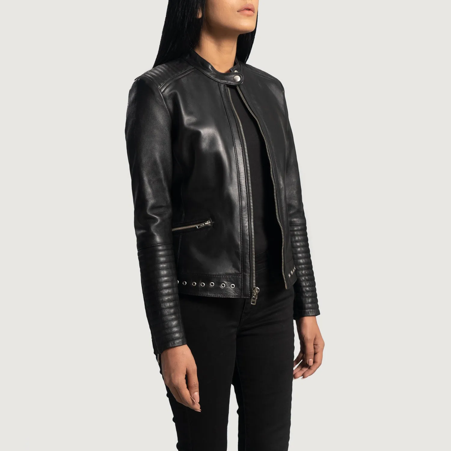 Heroine Black Leather Biker Jacket