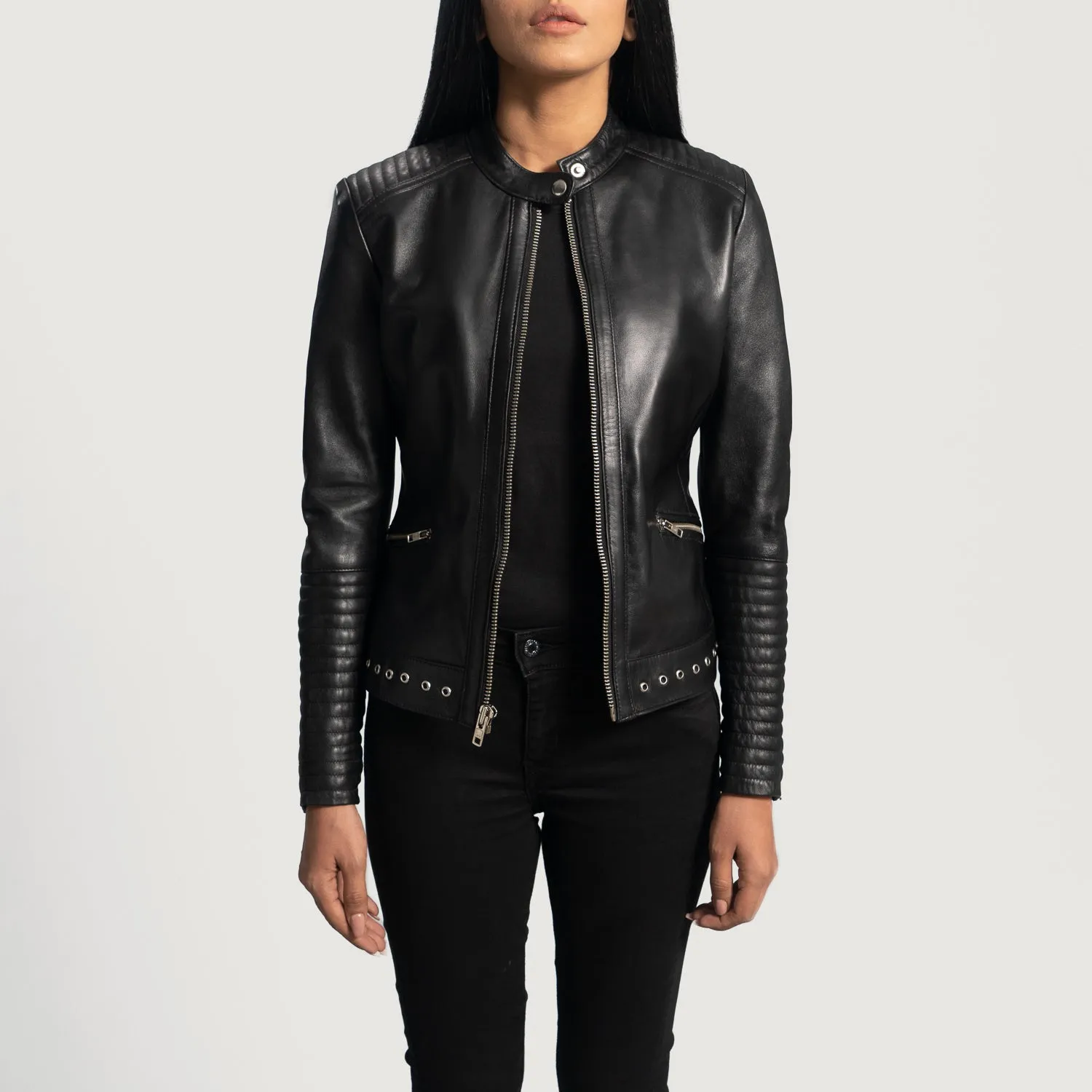 Heroine Black Leather Biker Jacket