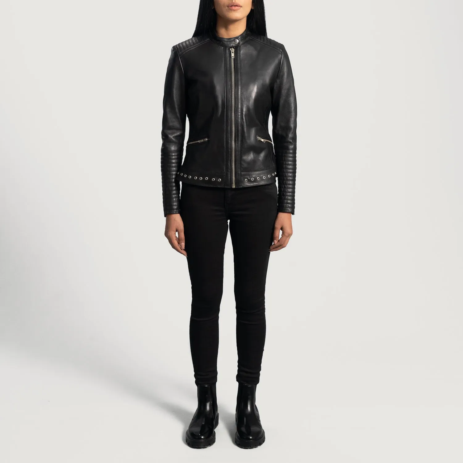 Heroine Black Leather Biker Jacket