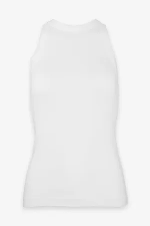 High Neck Tank Top in Off White