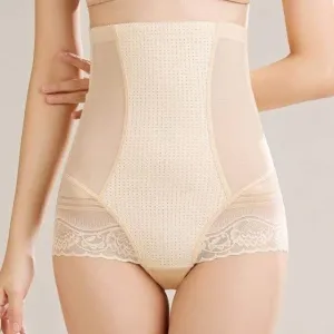 High-Waist Tummy Control Postpartum Lace Thigh Shaper Panty