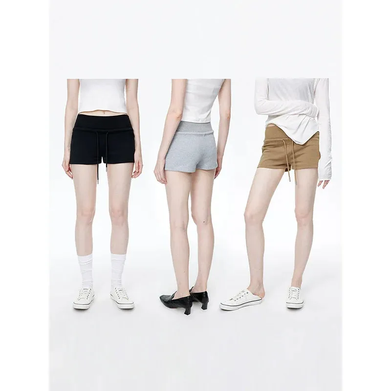 High-Waisted Drawstring Shorts
