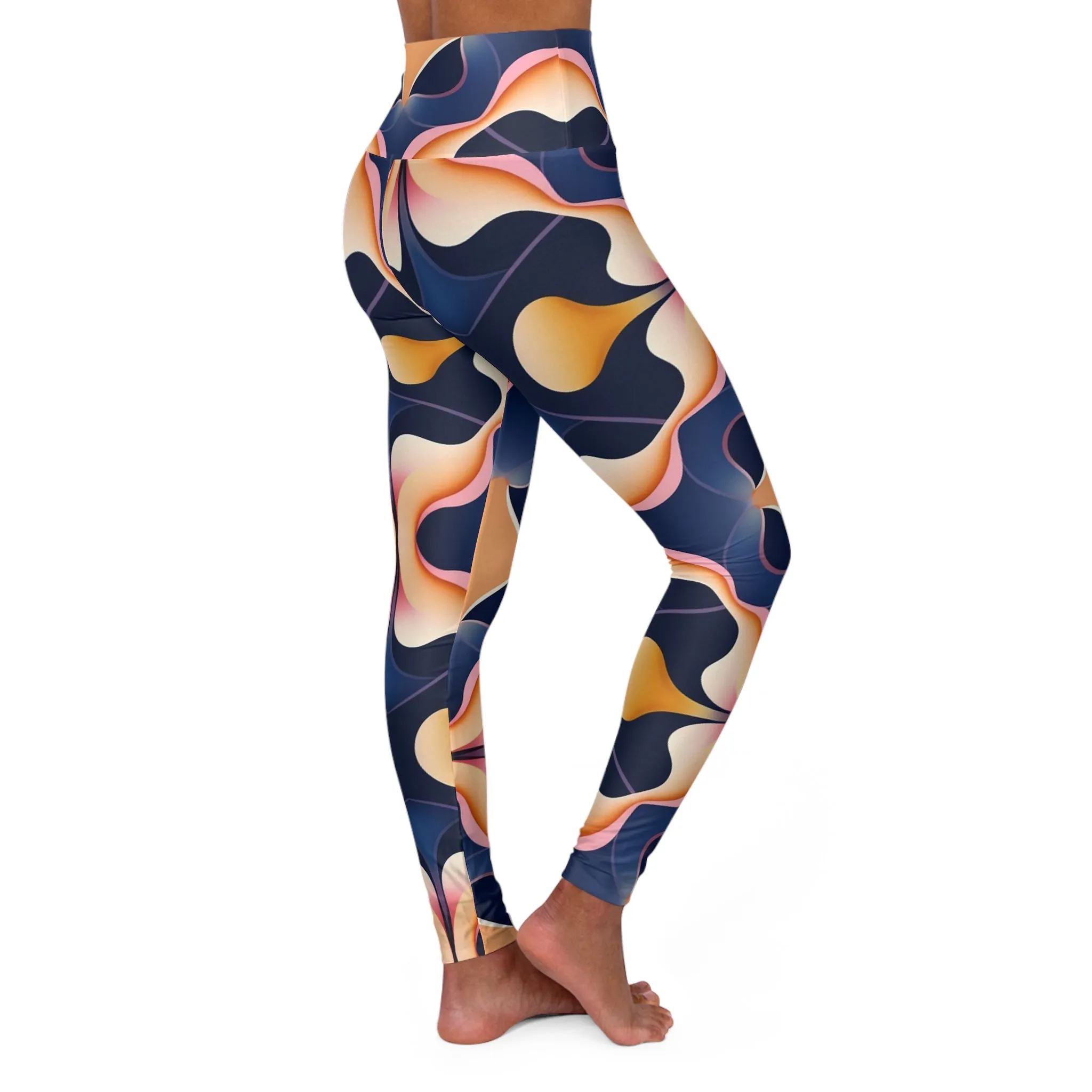 High Waisted Leggings - Baroque Daisy