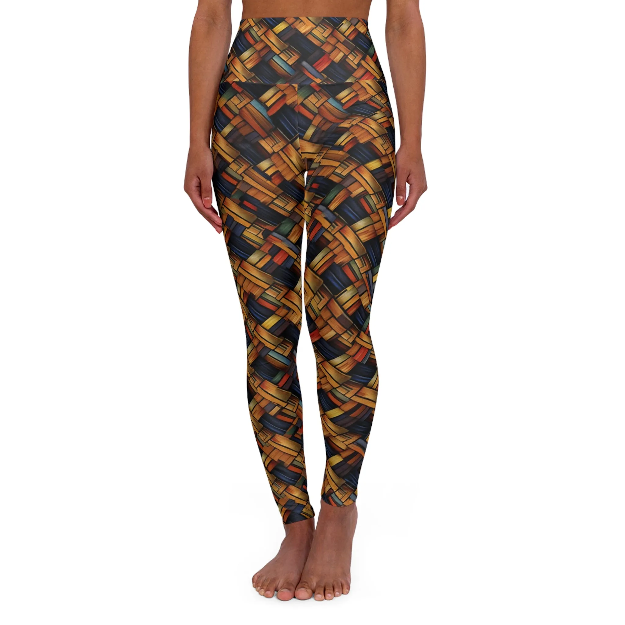 High Waisted Leggings - Baroque Tulip