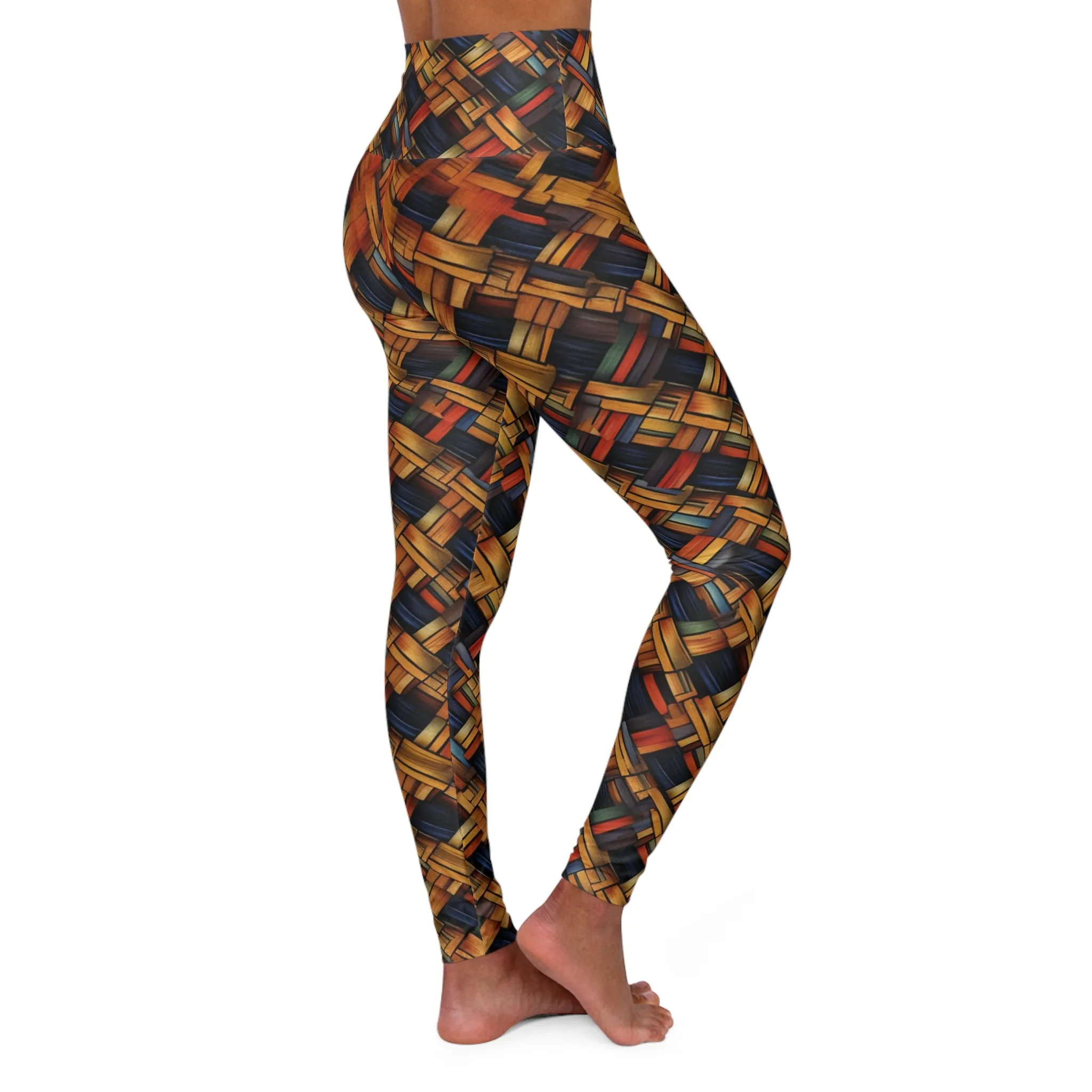 High Waisted Leggings - Baroque Tulip