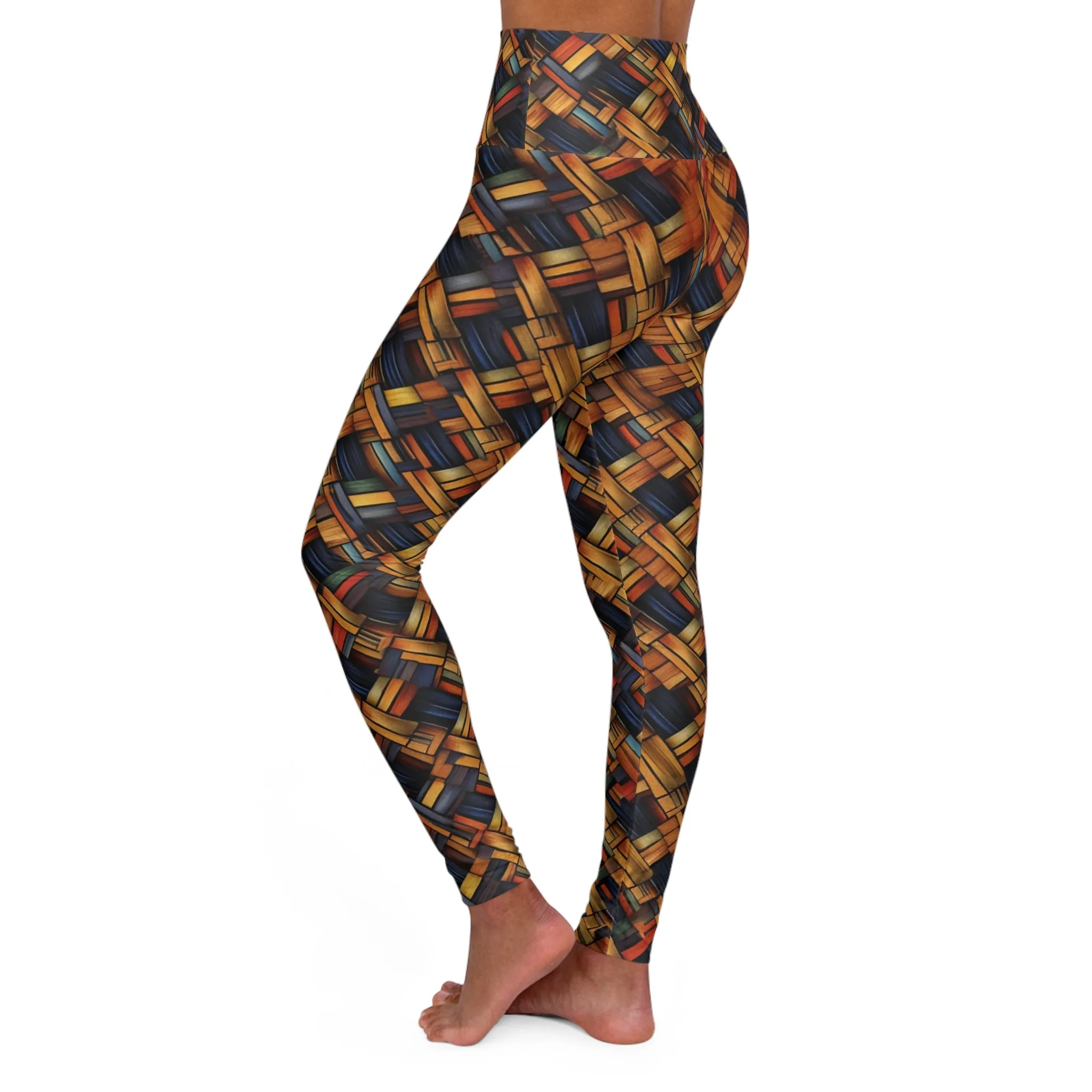 High Waisted Leggings - Baroque Tulip