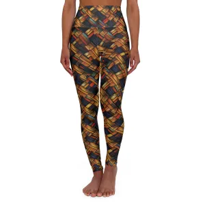 High Waisted Leggings - Baroque Tulip