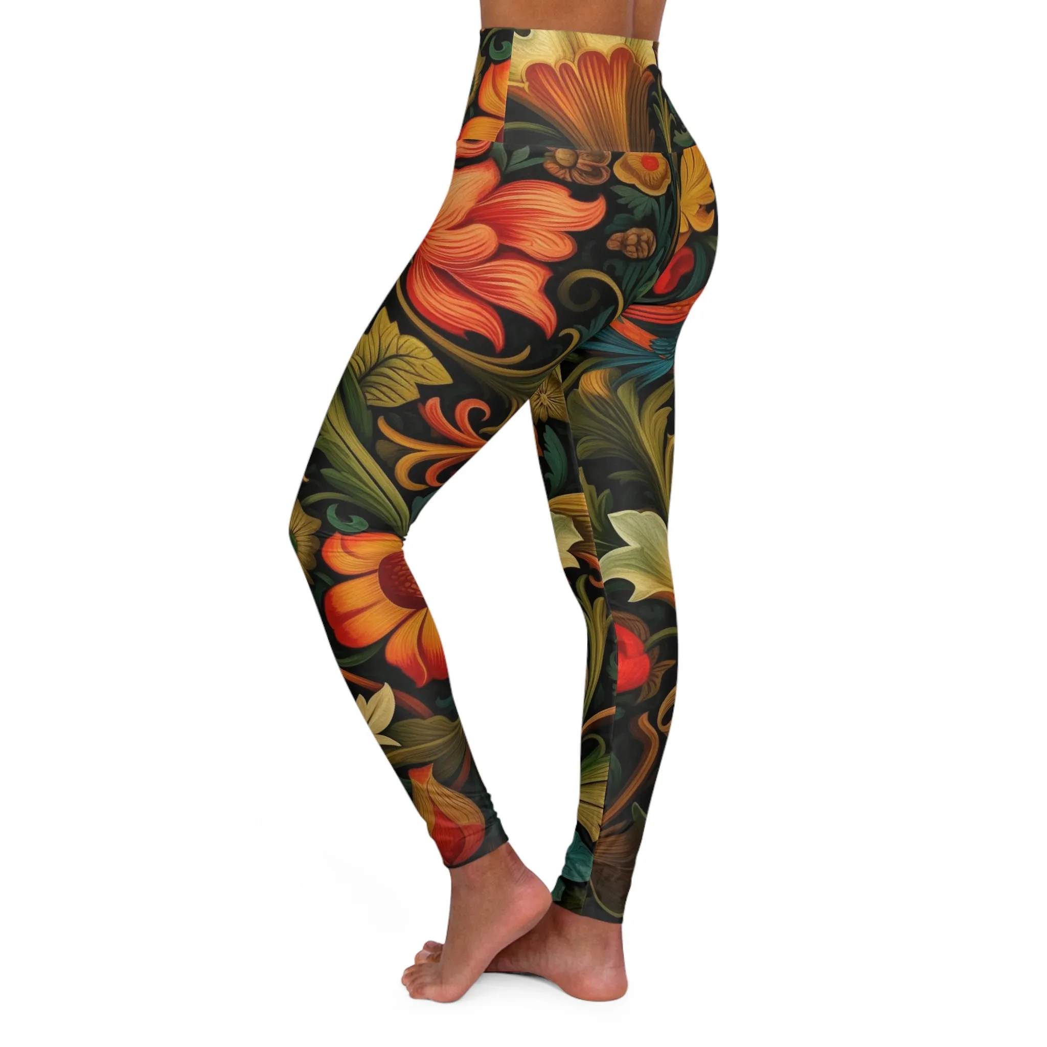 High Waisted Leggings - Flemish-Comet.