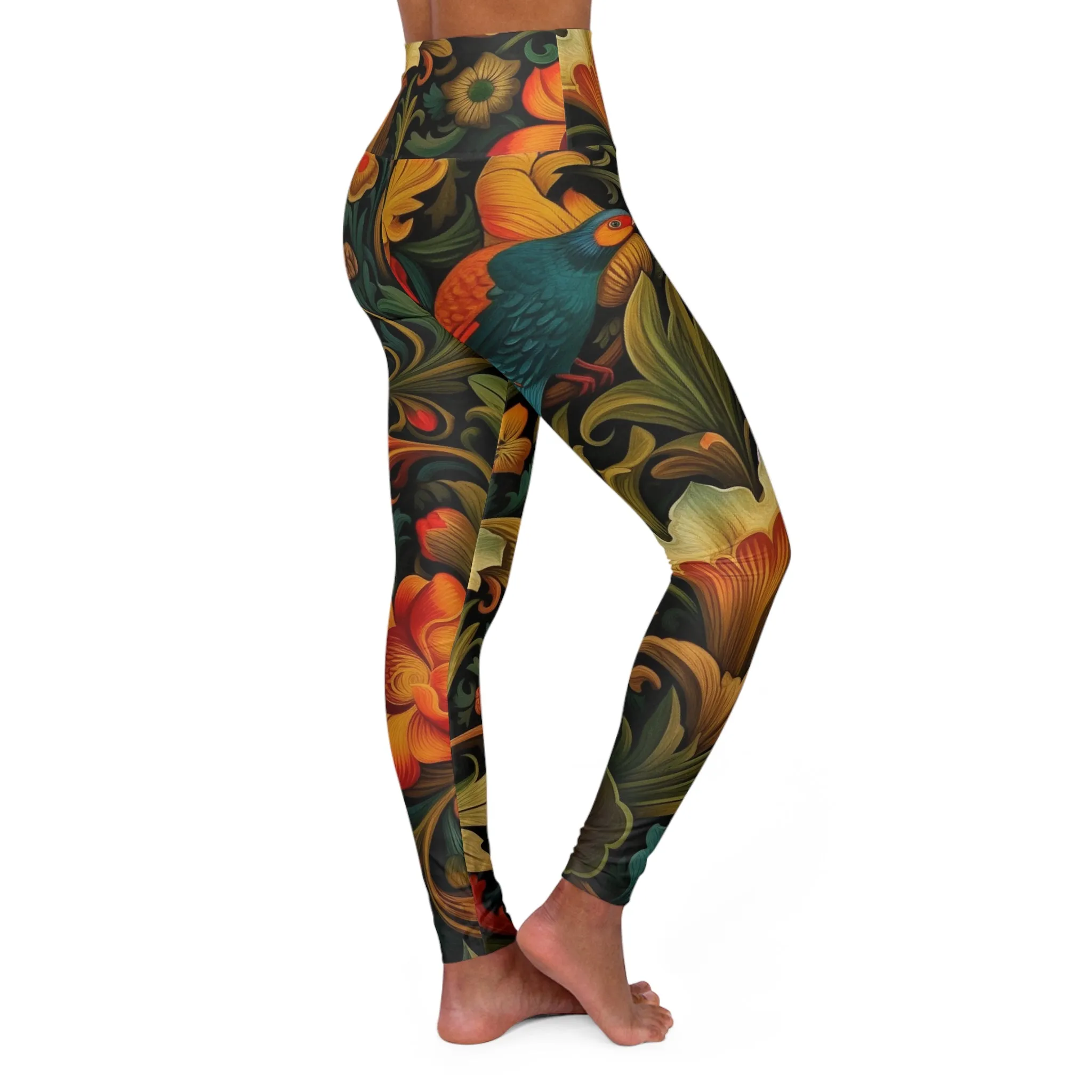 High Waisted Leggings - Flemish-Comet.