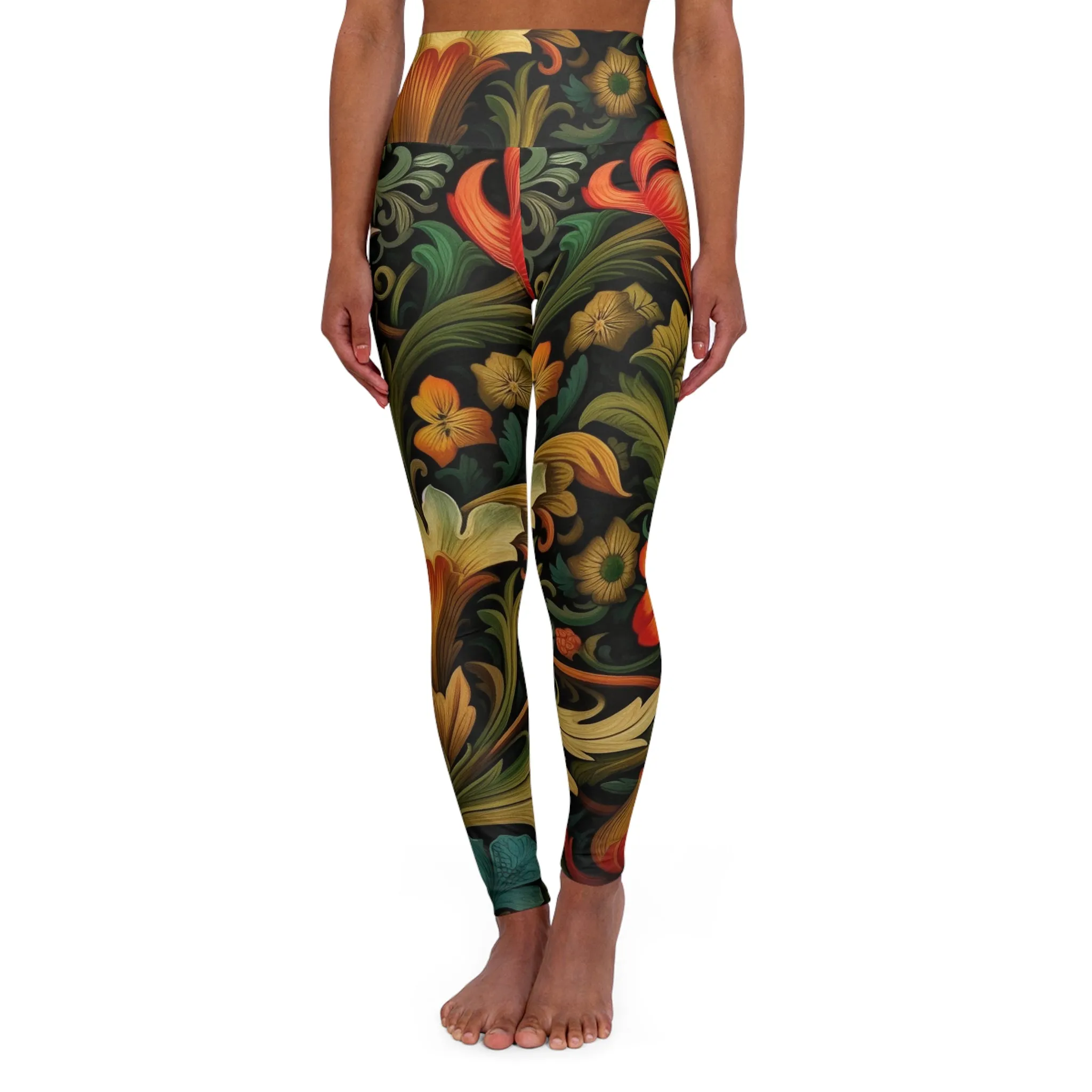 High Waisted Leggings - Flemish-Comet.