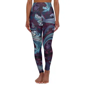 High Waisted Leggings - Morcant Ottawa Paisley