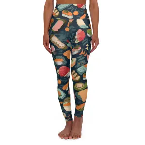 High Waisted Leggings - Regina Coyoacan Cute Sushi