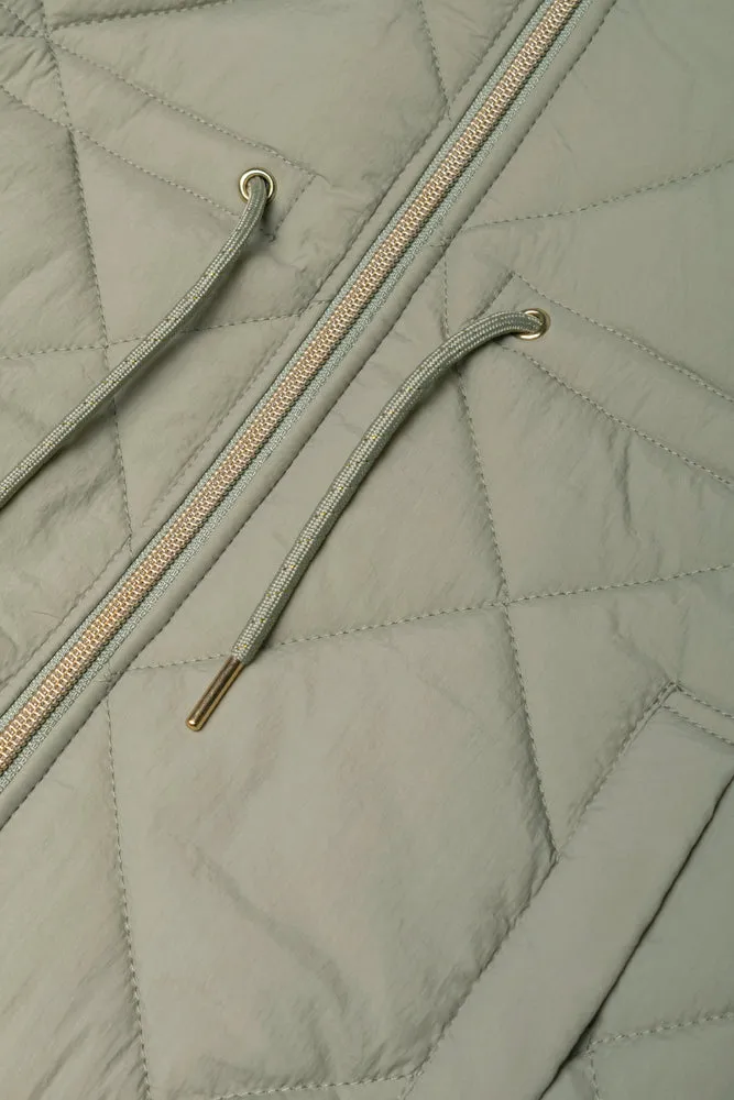 Hooded Puffer Coat Green
