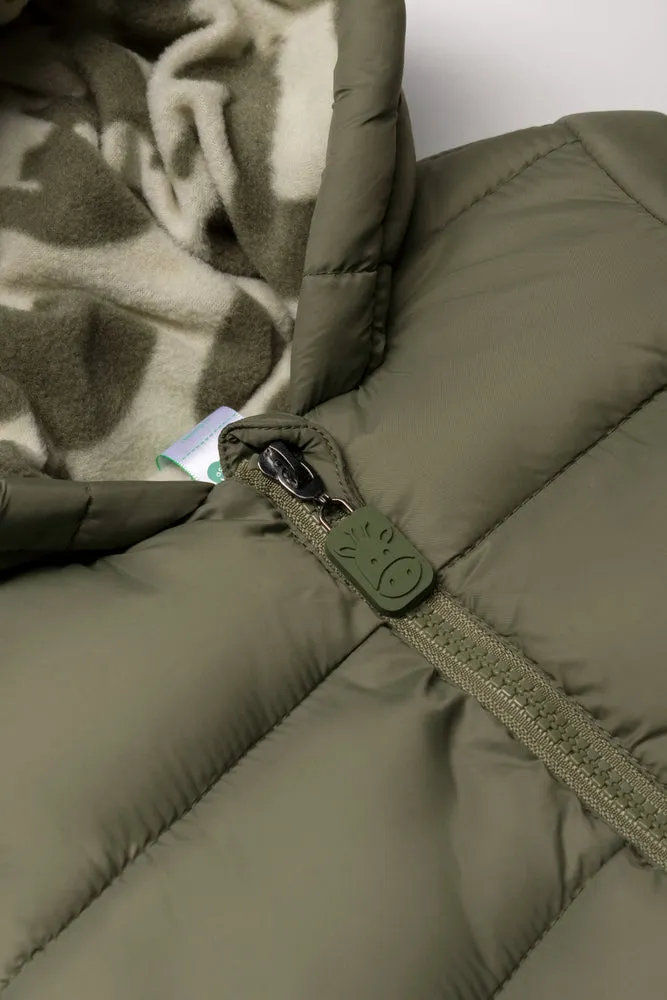 Hooded Puffer Jacket Green