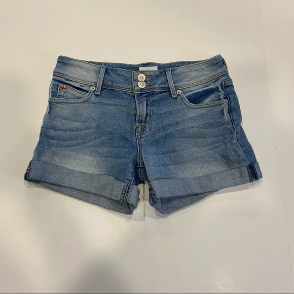 Hudson Jeans Croxley Mid-Rise Denim Shorts Sz 25