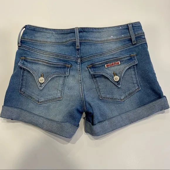 Hudson Jeans Croxley Mid-Rise Denim Shorts Sz 25
