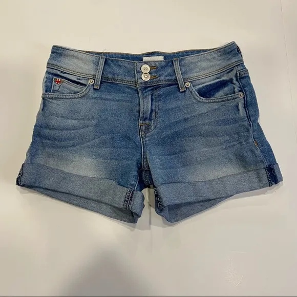 Hudson Jeans Croxley Mid-Rise Denim Shorts Sz 25
