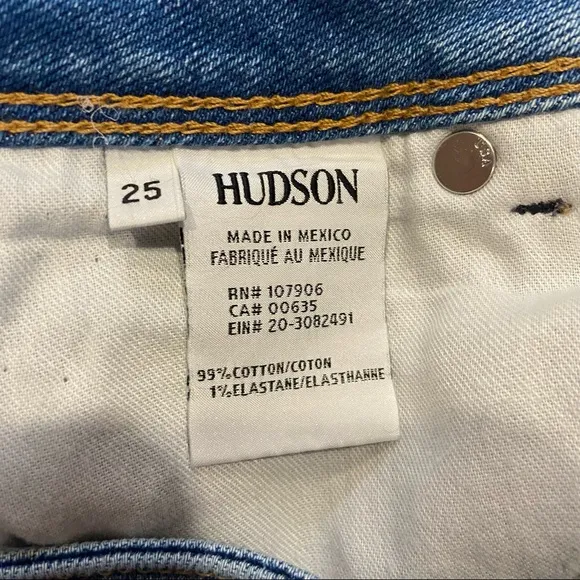 Hudson Jeans Croxley Mid-Rise Denim Shorts Sz 25