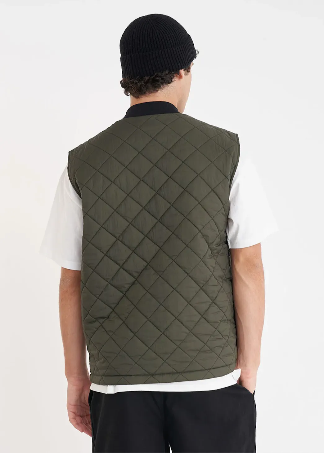 HUFFER Rev Quilted Vest - Cypress