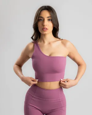 Icon Off Shoulder Bra-Dark Pink
