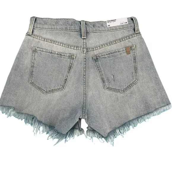 Joe's Jeans Shorts The Kinsley Blue Denim High Rise Deconstructed 4&quot; size 25