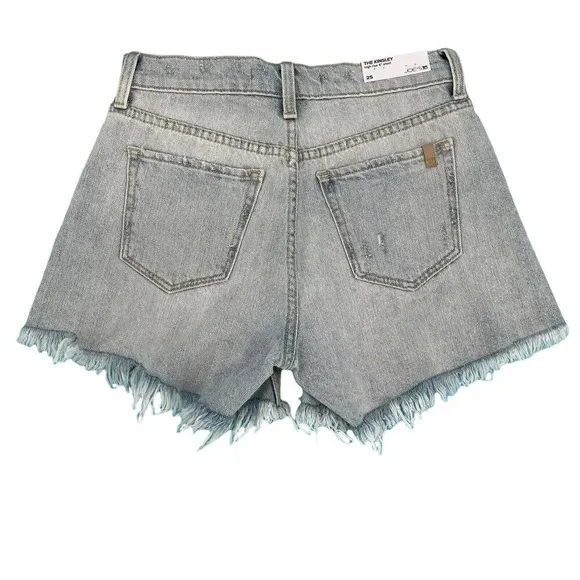 Joe's Jeans Shorts The Kinsley Blue Denim High Rise Deconstructed 4&quot; size 25