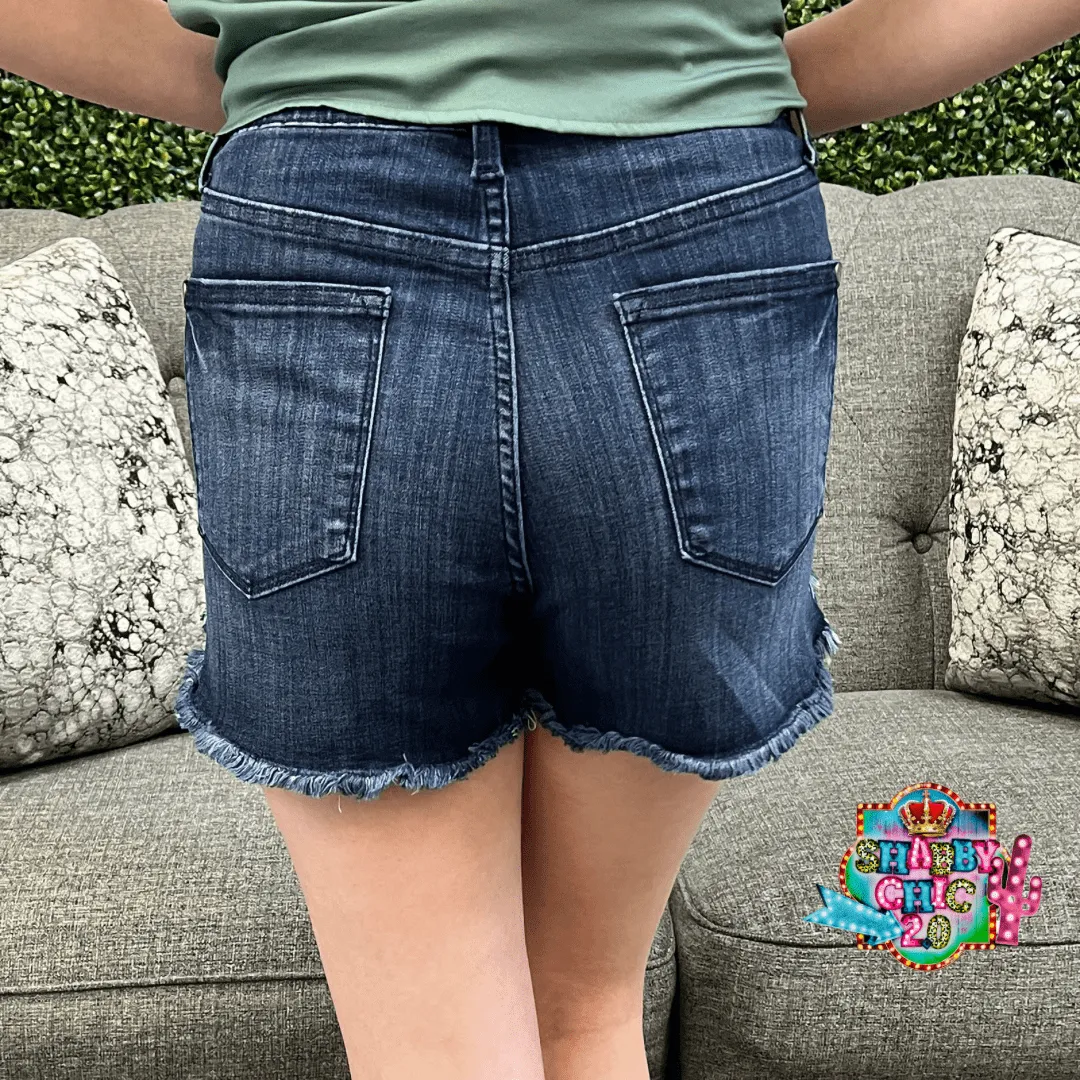 Judy Blue High Rise Dolphin Hem Shorts