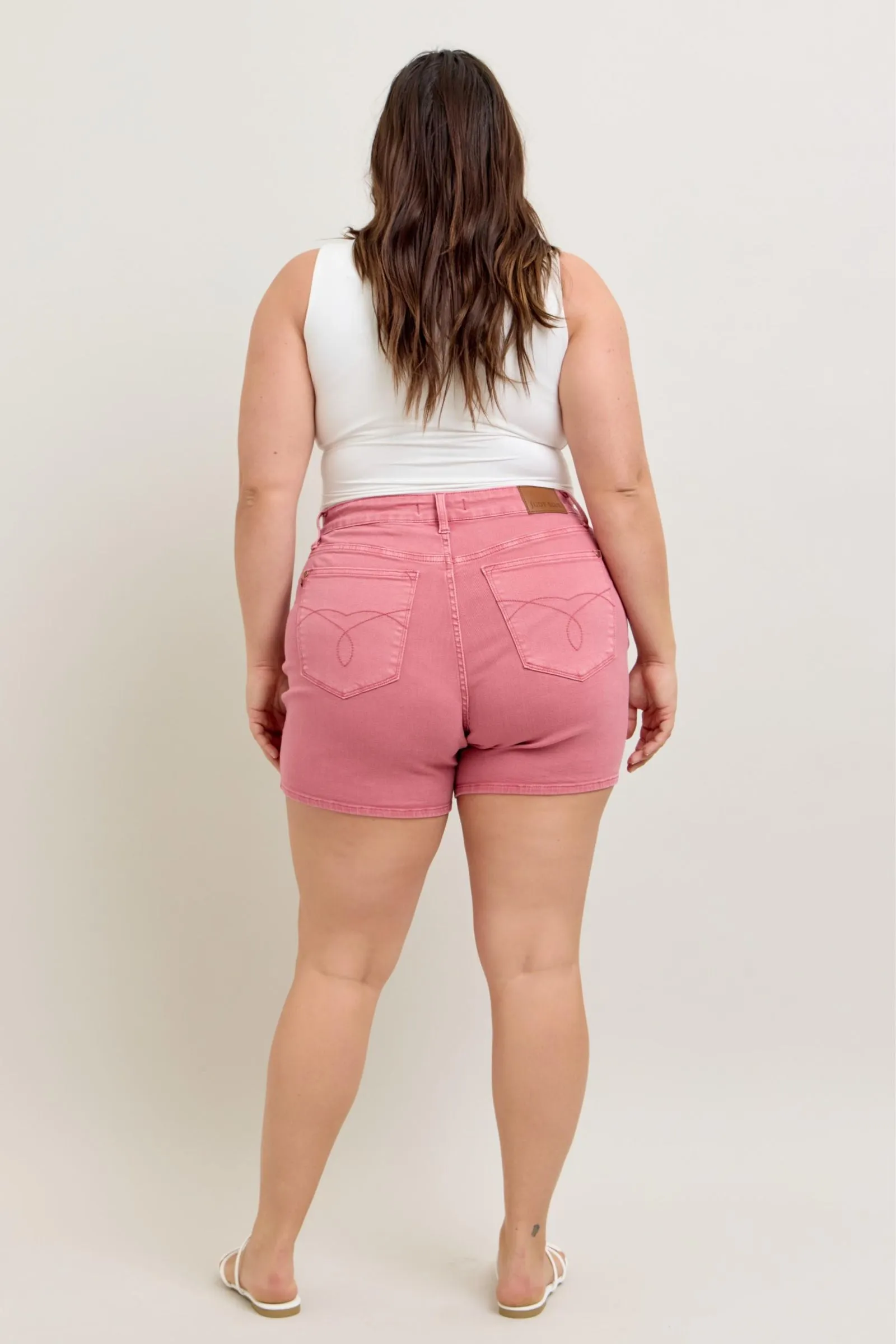 Judy Blue High Waist Rose Shorts