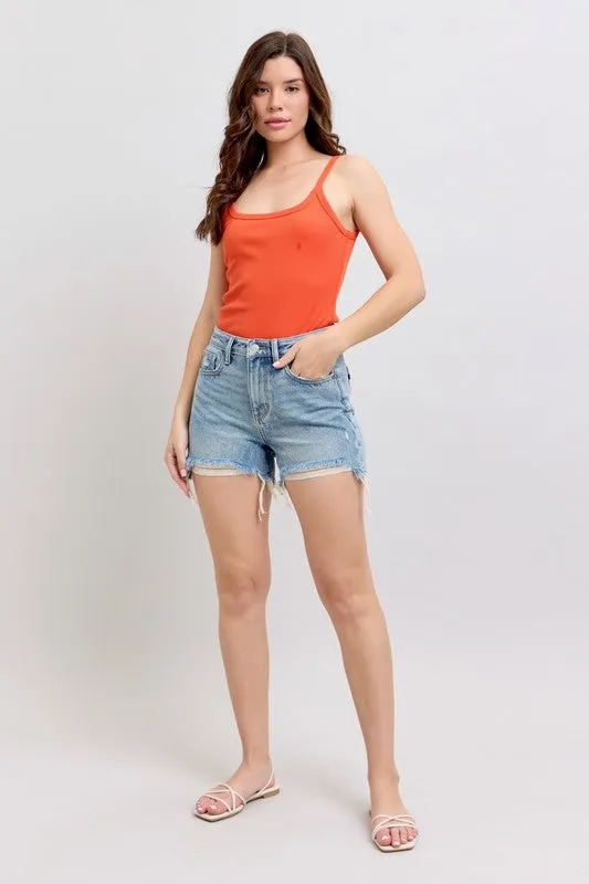 Judy Blue HW Rigid Magic Destroy Cut Off Shorts